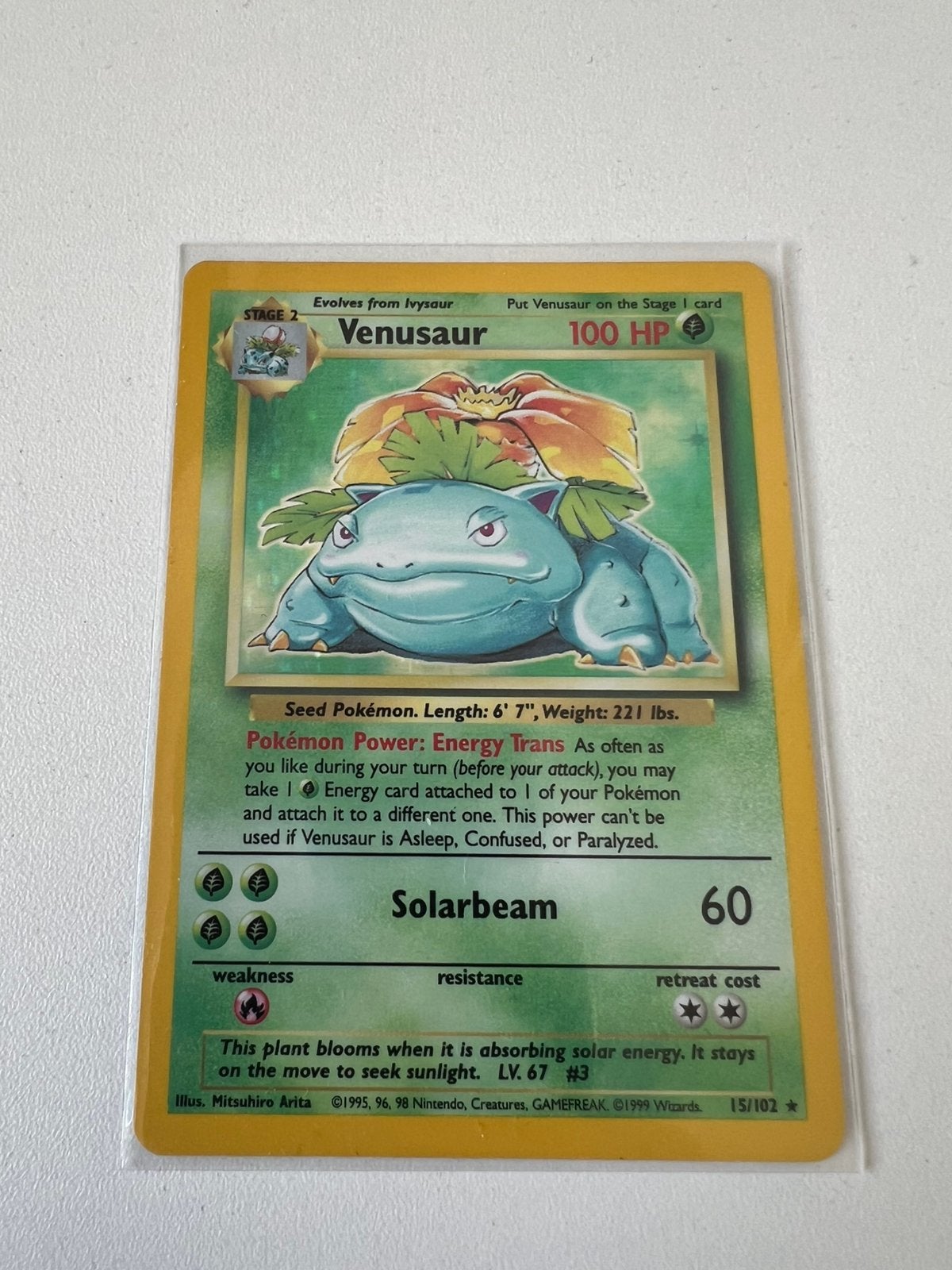 Venusaur Base Set 1999, Ophalen of Verzenden, Zo goed als nieuw