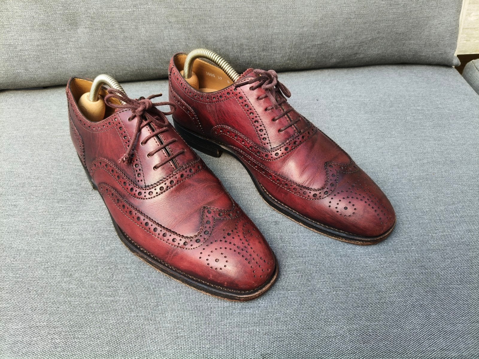 Prachtige vintage Grenson herenschoenen/brogues – maat 6/40, Ophalen of Verzenden, Gedragen