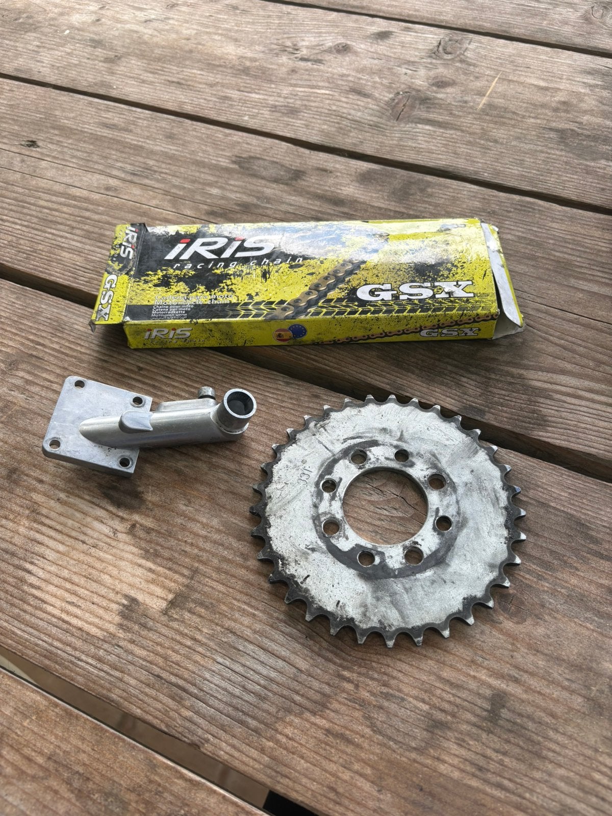 Tomos spruitstuk, tandwiel en ketting, Ophalen of Verzenden, Gebruikt