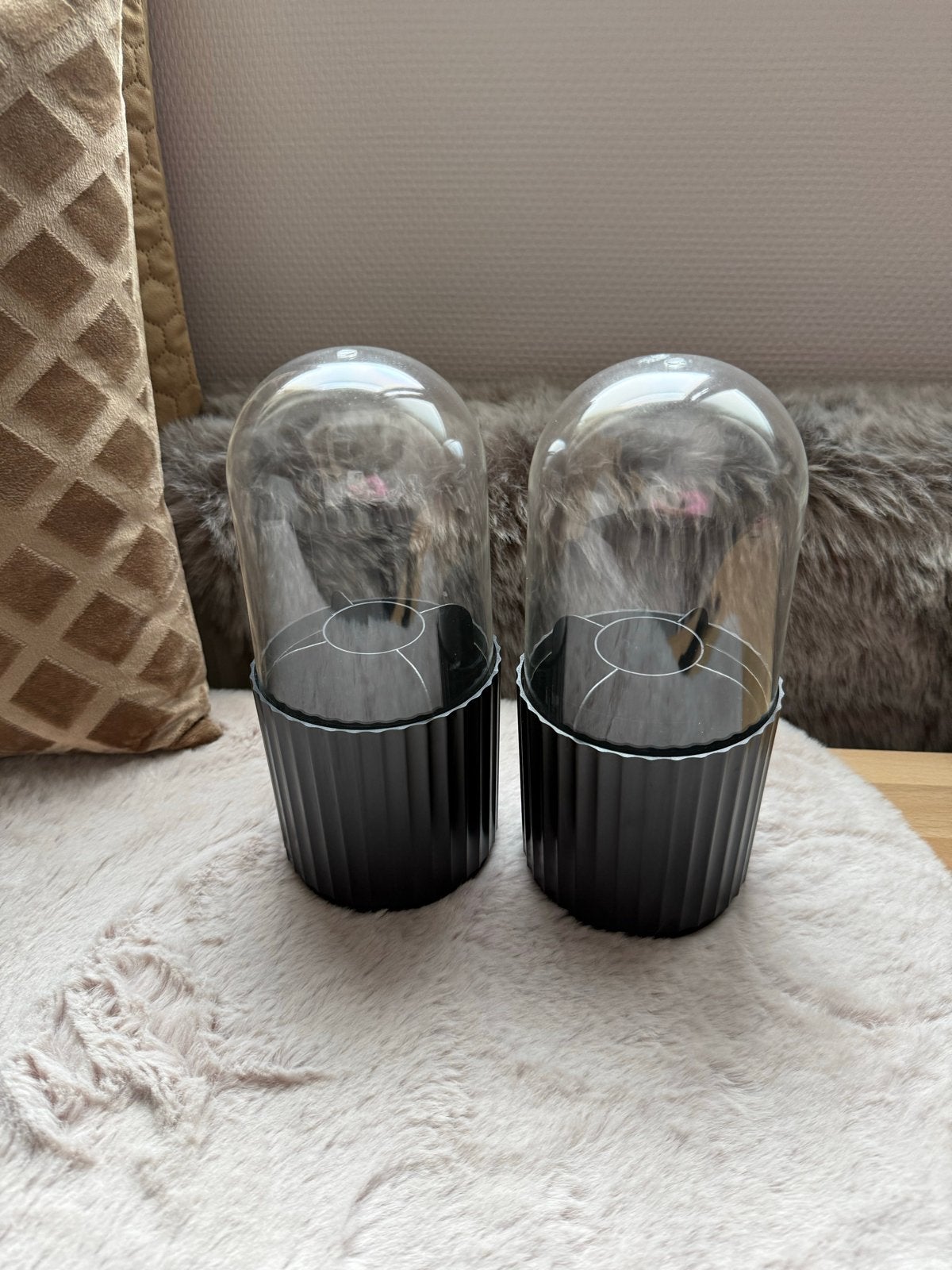 Make-up kwasten houders met deksel - 2 stuks, Ophalen of Verzenden, Nieuw, Zwart, Toebehoren