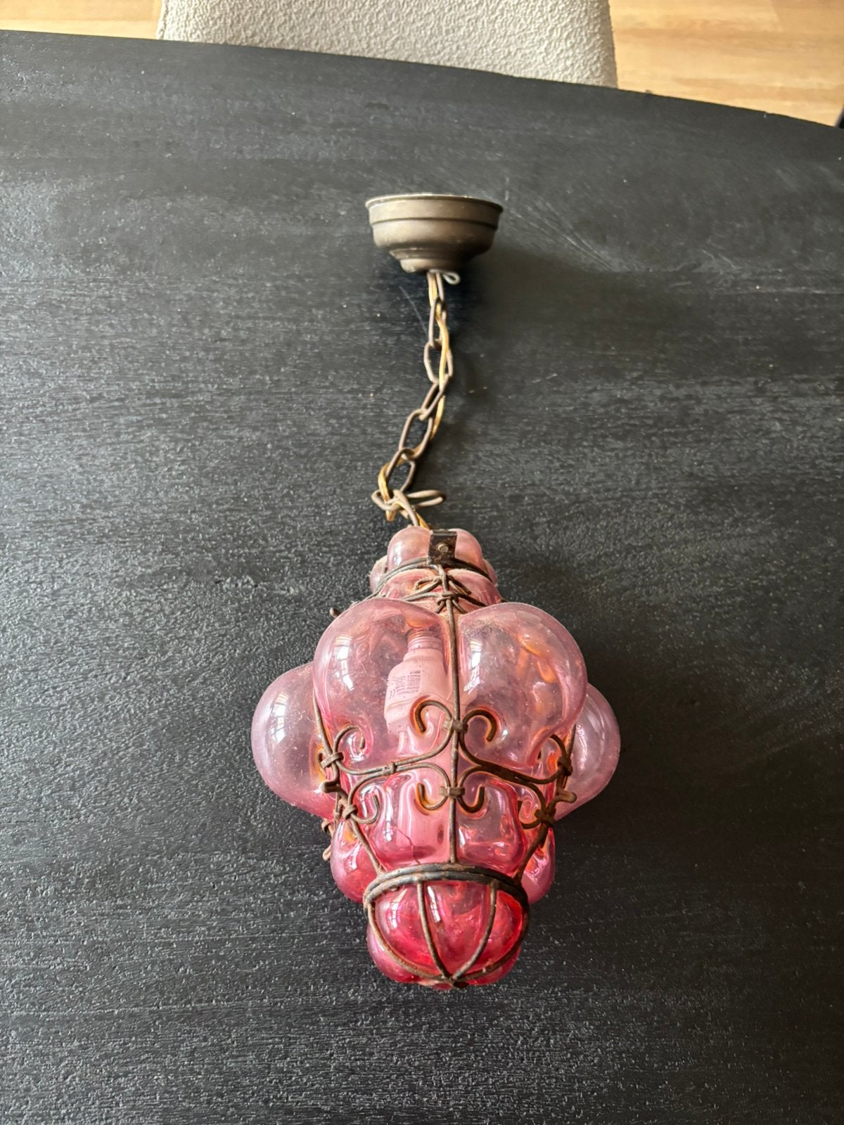 Antieke Venetiaanse Murano lantaarn lamp hanglamp antiek, Antiek en Kunst, Ophalen of Verzenden