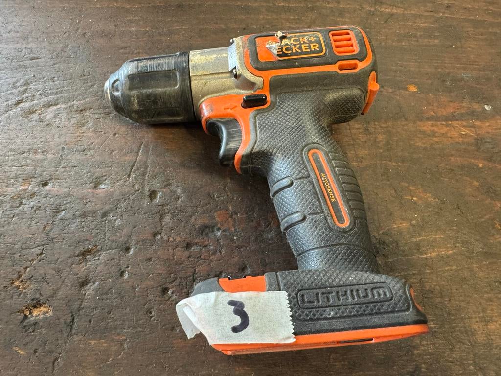 Black+Decker Accuboormachine ASD18 H1 18V (excl. accu/lader), Doe-het-zelf en Verbouw, Gereedschap | Boormachines, Variabele snelheid