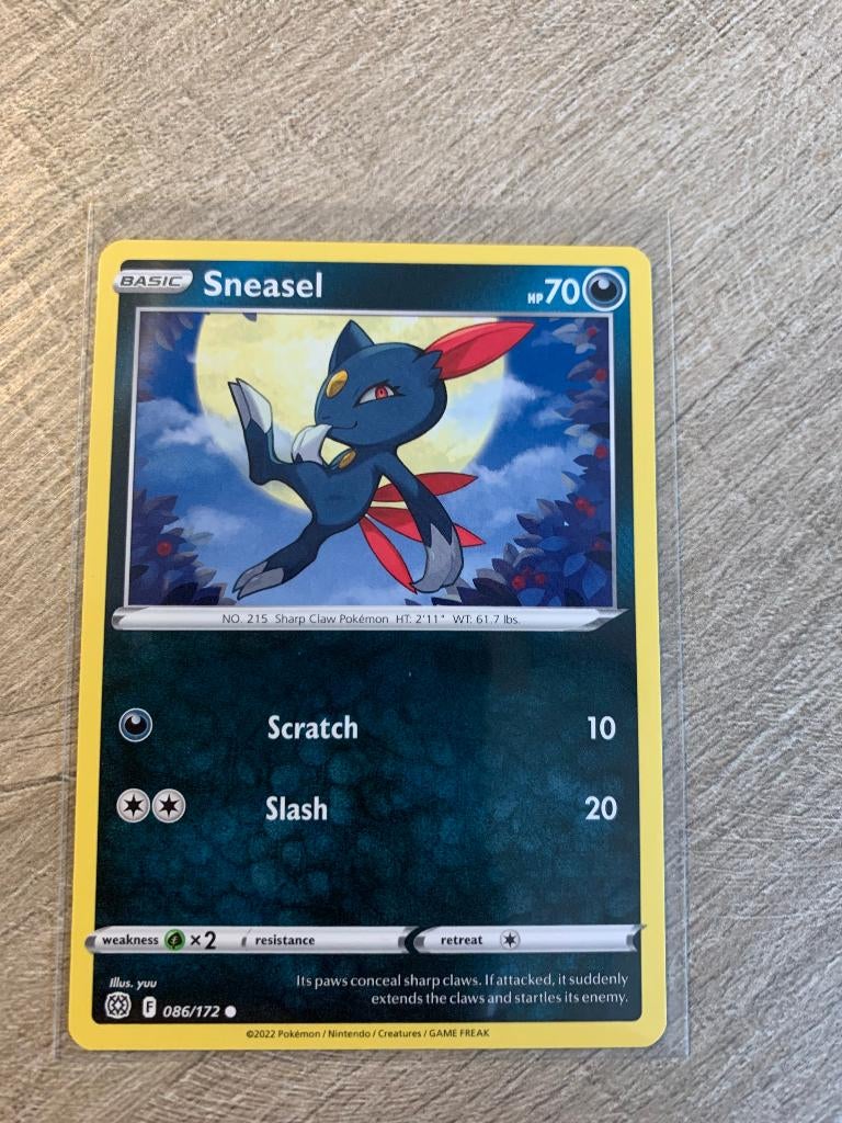 Sneasel 086/172 Brilliant Stars - Pokémon Kaart, Ophalen of Verzenden, Nieuw, Losse kaart
