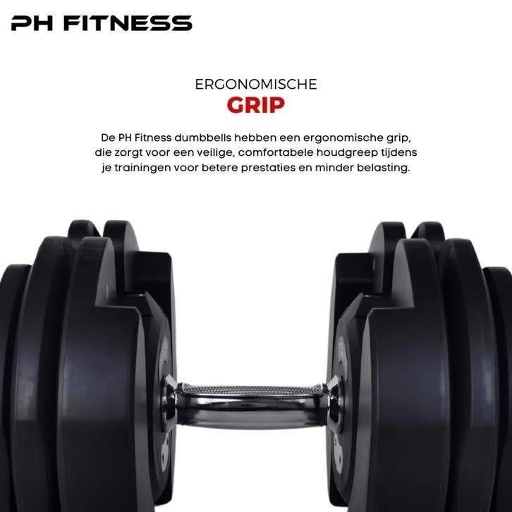 REFURBISHED DEAL PH Fitness Verstelbare Dumbbells 40KG, Dumbbell, Support@phfitness.nl, PH Fitness, Armen