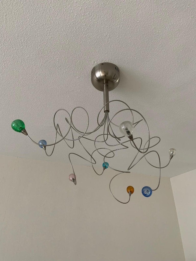 Lamp met 8 spots, Ophalen, Gebruikt, Plafondspot of Wandspot