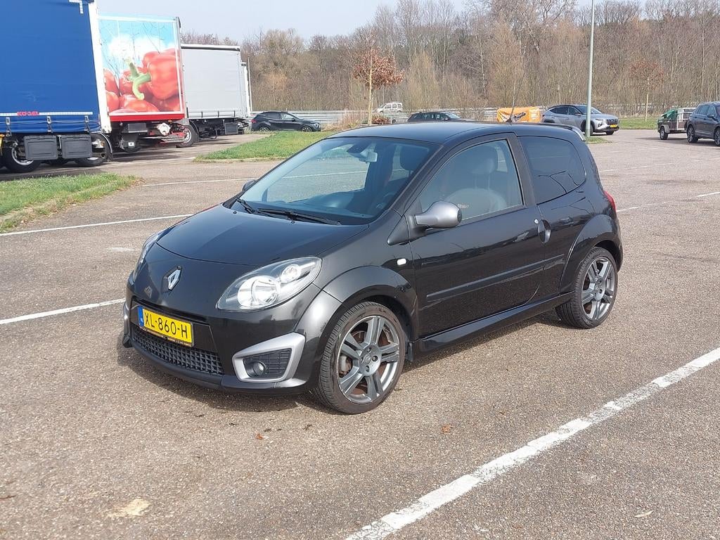 Renault Twingo 1.6 16V RS 2009 Zwart, Auto's, Renault, Voorwielaandrijving, 40 €/maand, Zwart, 4 cilinders