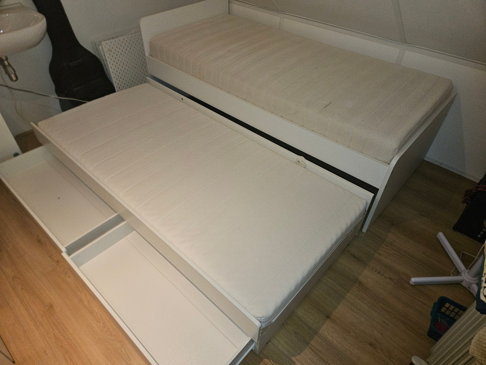 Ikea Slakt enkel en inschuibaar dubbelbed, Ophalen, Zo goed als nieuw, 90 cm