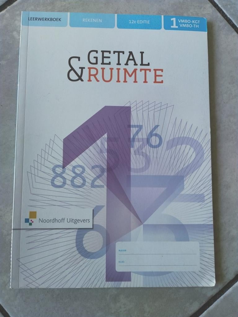 Getal & Ruimte Rekenen VMBO-TH/KGT deel 1 - 12e editie, Ophalen of Verzenden, Zo goed als nieuw, VMBO