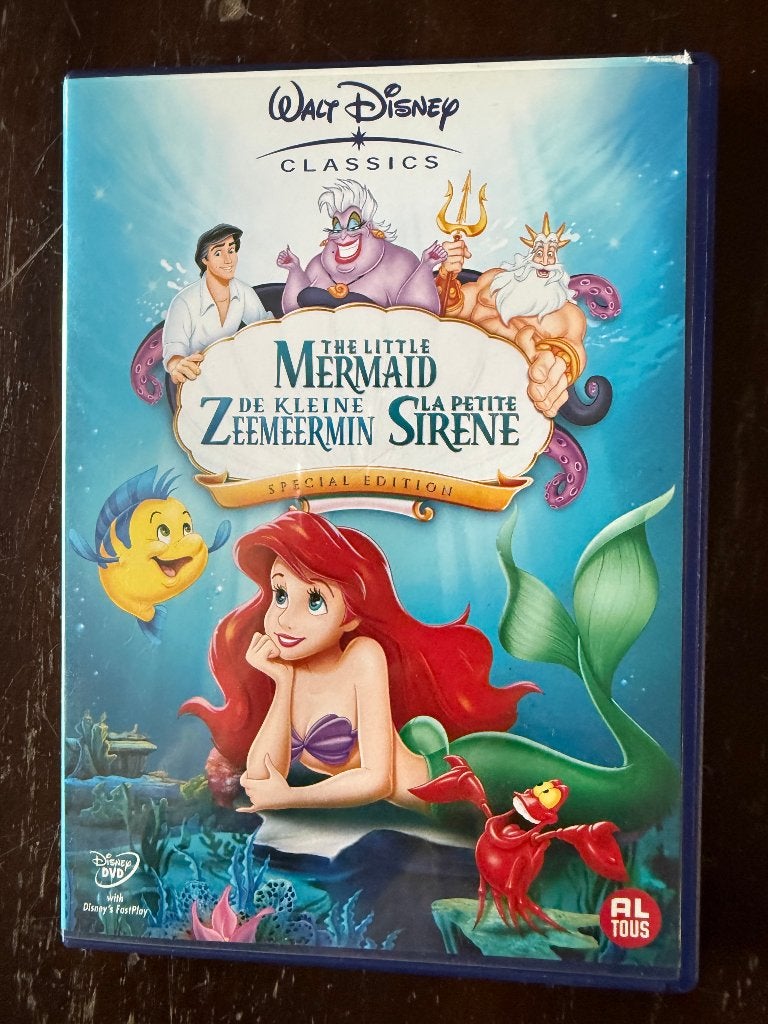 Walt Disney De Kleine Zeemeermin DVD, Europees, Tekenfilm, Alle leeftijden, Ophalen of Verzenden