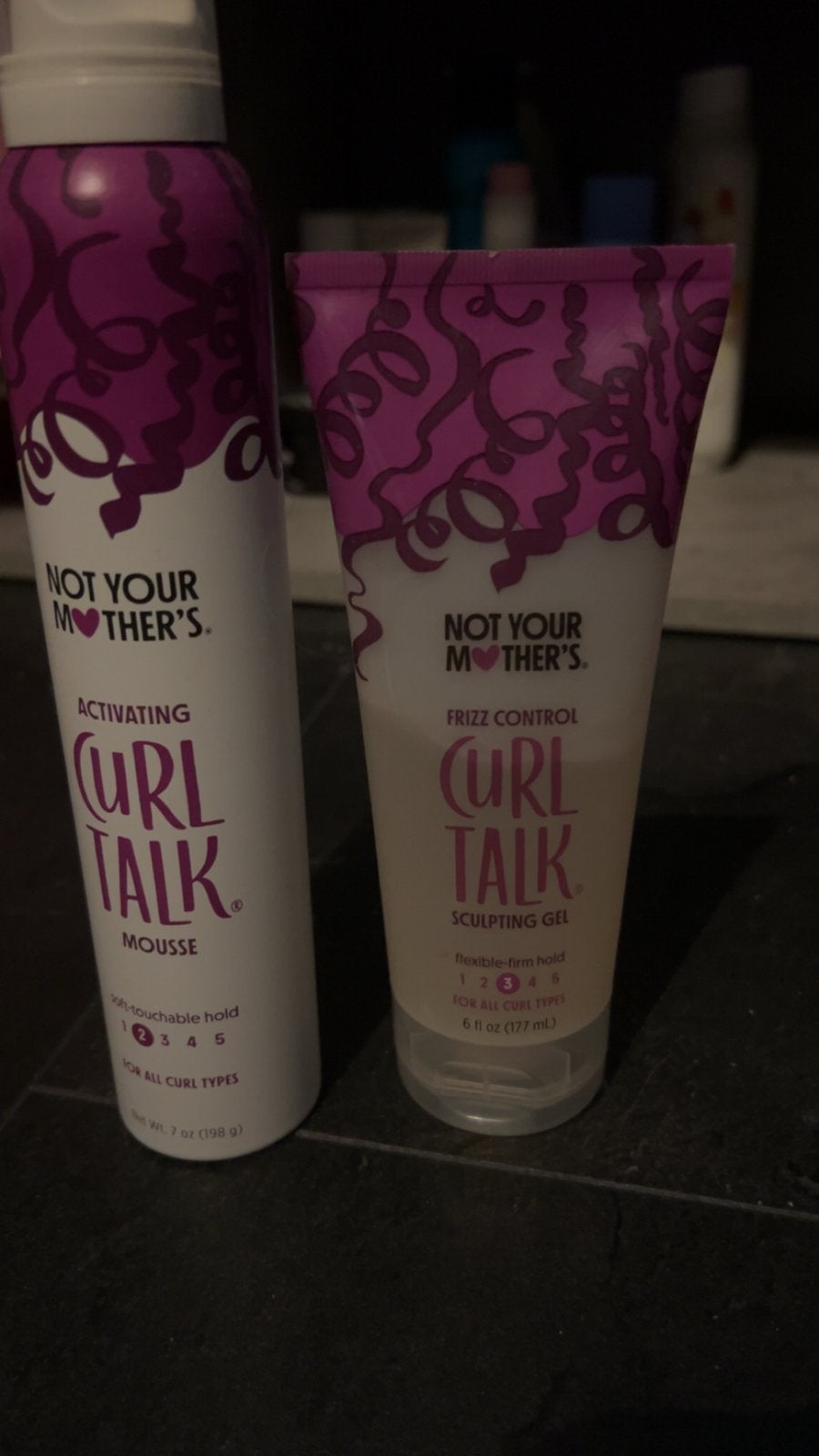 Not Your Mother's Curl Talk Mousse & Sculpting Gel, Ophalen of Verzenden, Zo goed als nieuw, Gel, Wax, Haarlak of Mousse