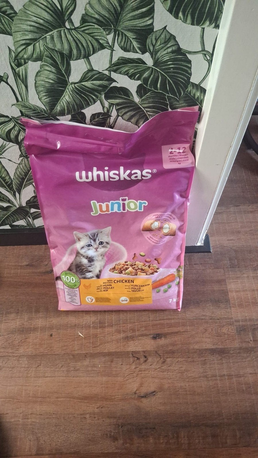 Whiskas Junior Kip 7 kg – nieuw en ongeopend, Ophalen, Kat