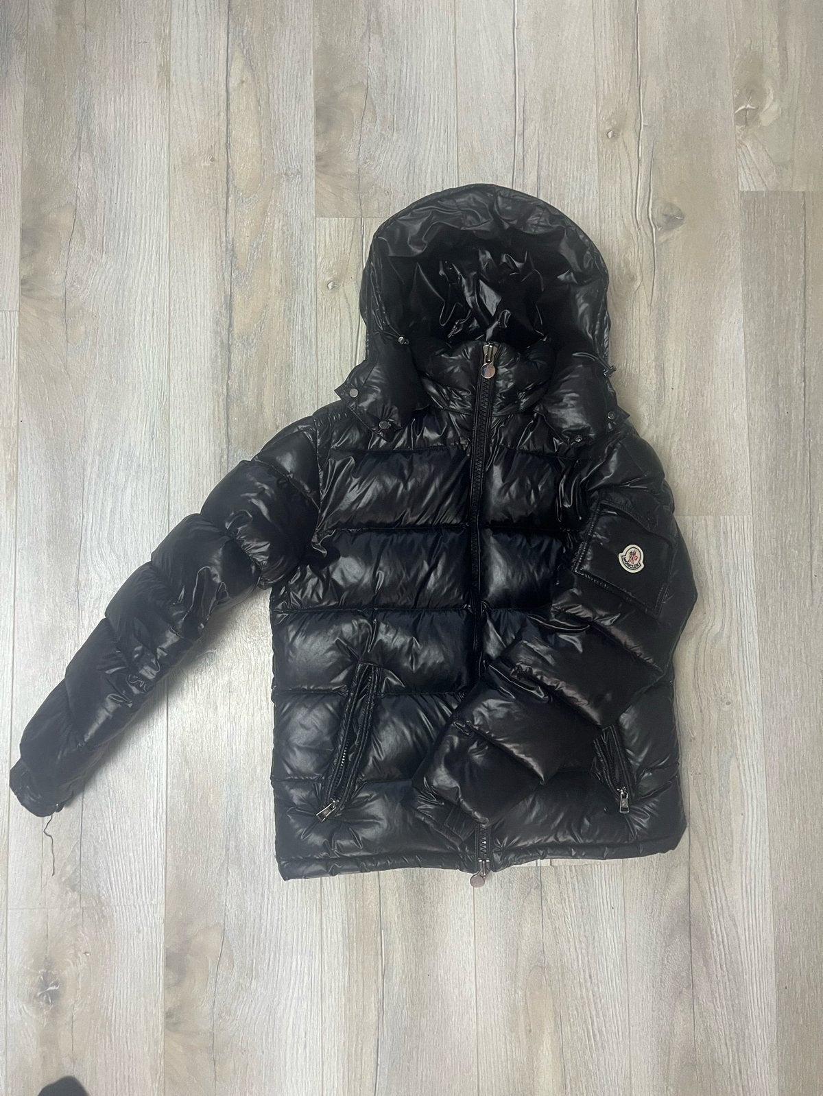 Moncler Maya Puffer Jas Zwart - Maat XS, Ophalen of Verzenden, Zo goed als nieuw, Overige maten, Zwart