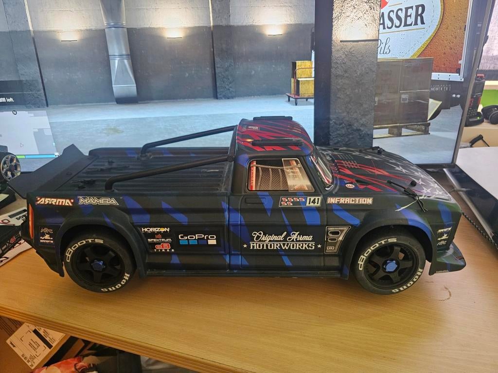 Arrma Infraction 8s Castle Creations Scorched Parts zgan, Zo goed als nieuw, Auto onroad, RTR (Ready to Run), Schaal 1:8