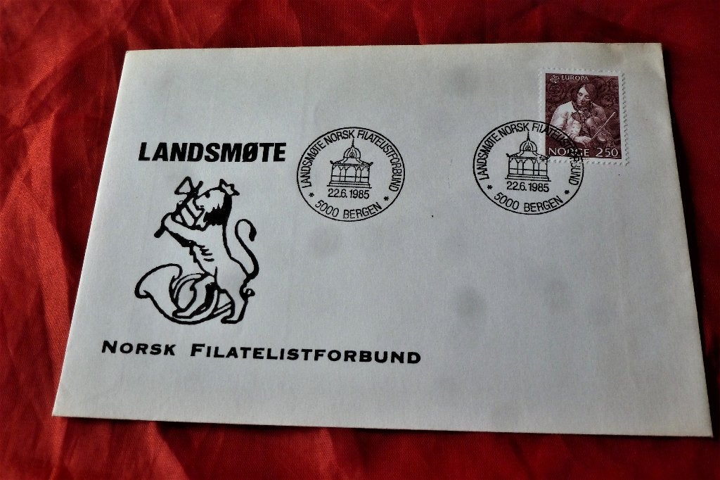 Noorwegen - speciale uitgifte Landsmote Noors filateli, Ophalen of Verzenden, Overige landen, Gestempeld