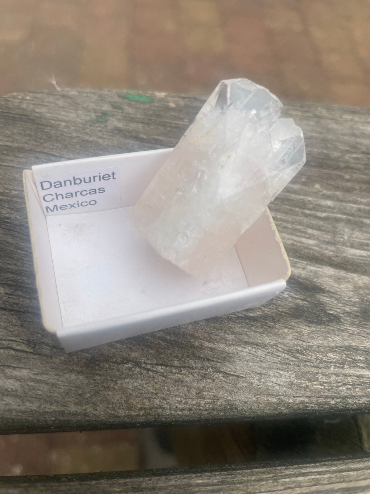 Danburiet Kristal uit Charcas, Mexico, Verzamelen, Ophalen of Verzenden, Mineraal