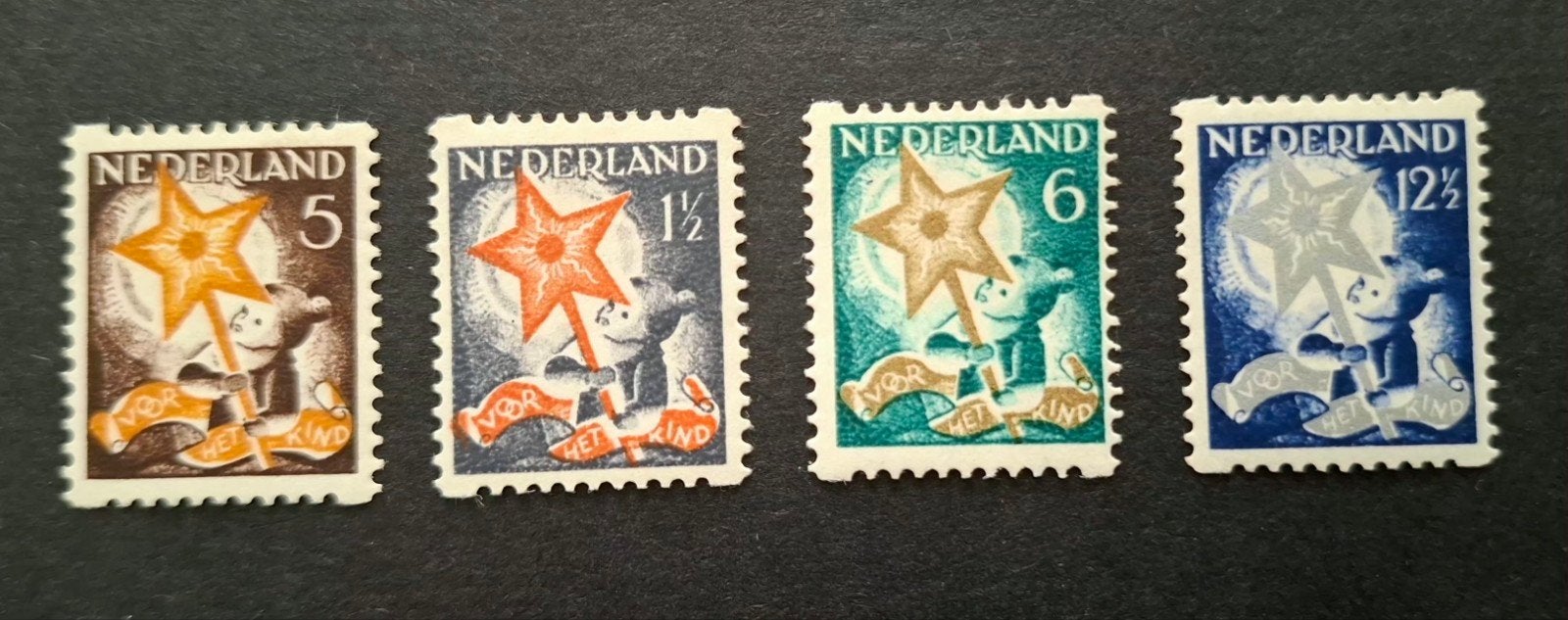 Nederland 1933 nvph R98-101 Vierzijdige hoekroltand, Ophalen of Verzenden
