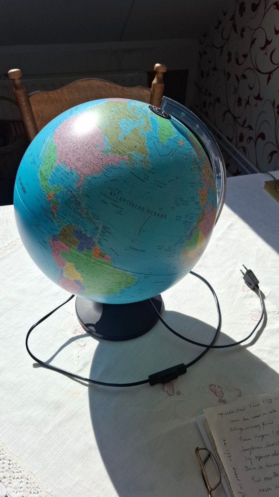 Wereldbol met licht - Educatief en decoratief, Ophalen, Gebruikt, Kunststof, Educatief