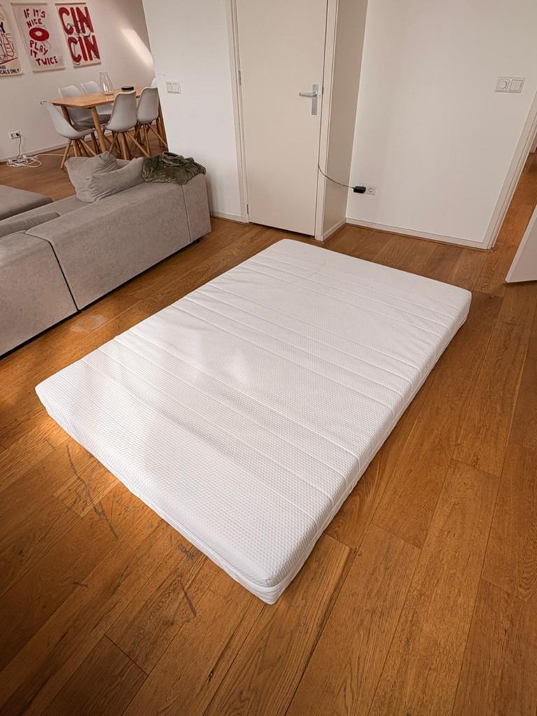 IKEA tweepersoonsmatras, Ophalen, Wit, Tweepersoons, 140 cm