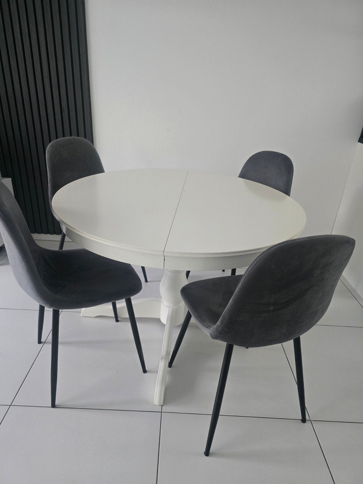 IKEA ROSENTORP uitschuifbare tafel wit, Ophalen, Gebruikt, 100 tot 150 cm, Modern, Scandinavisch
