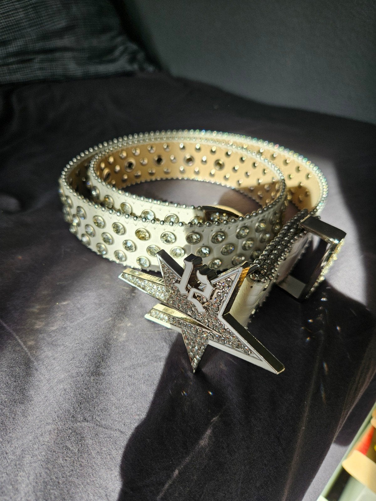 Lukamachain Sterrenriem Wit - Krokodil & Strass XS, Wit, Minder dan 95 cm, Lukamachain, Ophalen of Verzenden