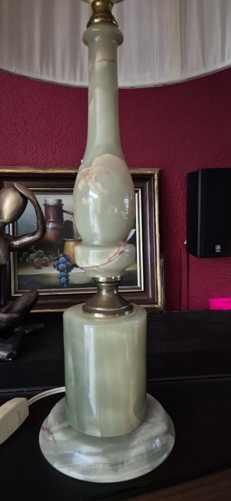 Groene Marmeren Lamp, Antiek en Kunst, Ophalen of Verzenden