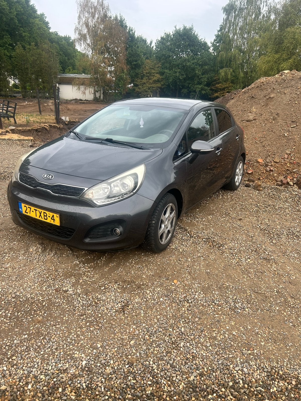 Kia Rio 1.1 Crdi 5DRS 2012 Grijs, Auto's, Voorwielaandrijving, 74 pk, 1120 cc, Origineel Nederlands