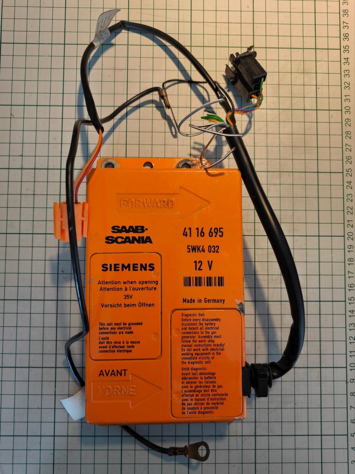 Saab 4116695 SRS airbag regelunit 900 (1990-94), Ophalen of Verzenden, Gebruikt, Saab