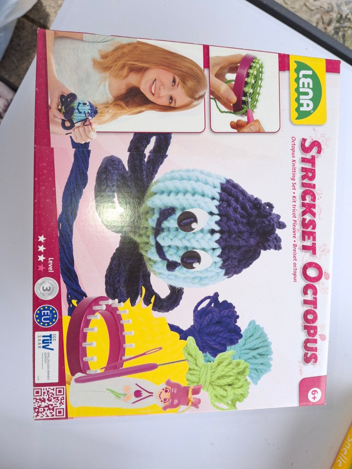 3x LENA Strickset Octopus Knutselpakket - Nieuw, Ophalen, Nieuw, Meerkleurig, Educatief