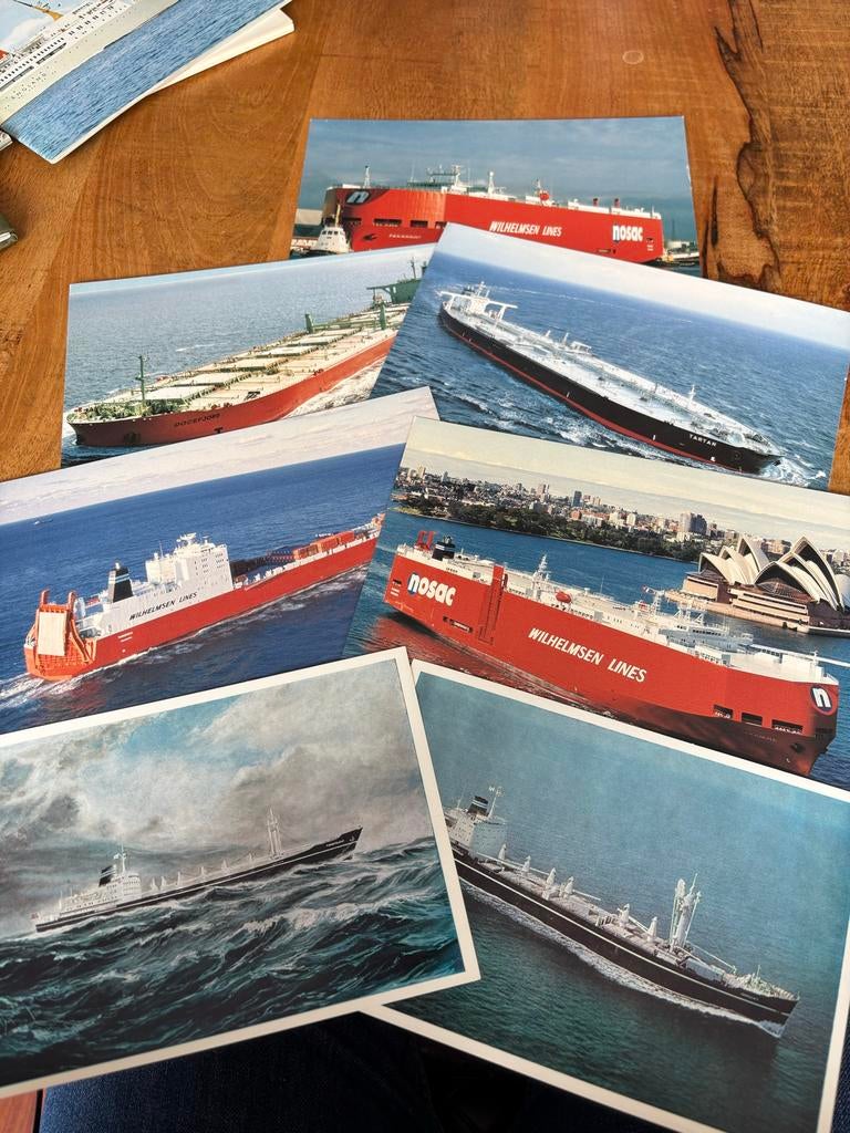 Ansichtkaarten Wilhelmsen Lines schepen Noorwegen, Ophalen of Verzenden, Kaart, Foto of Prent