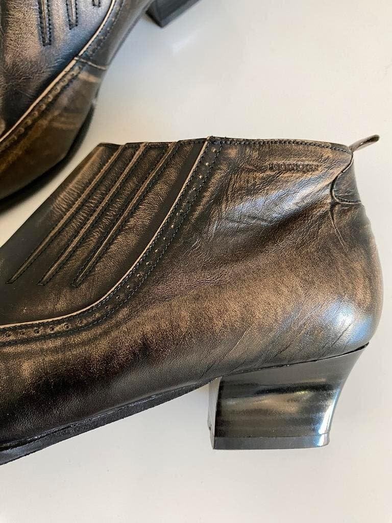 H660 Nieuw: Footnotes 39 lage leren laarsjes laarzen cowboy, Kleding | Dames, Bruin, Nieuw, Ophalen of Verzenden, Footnotes