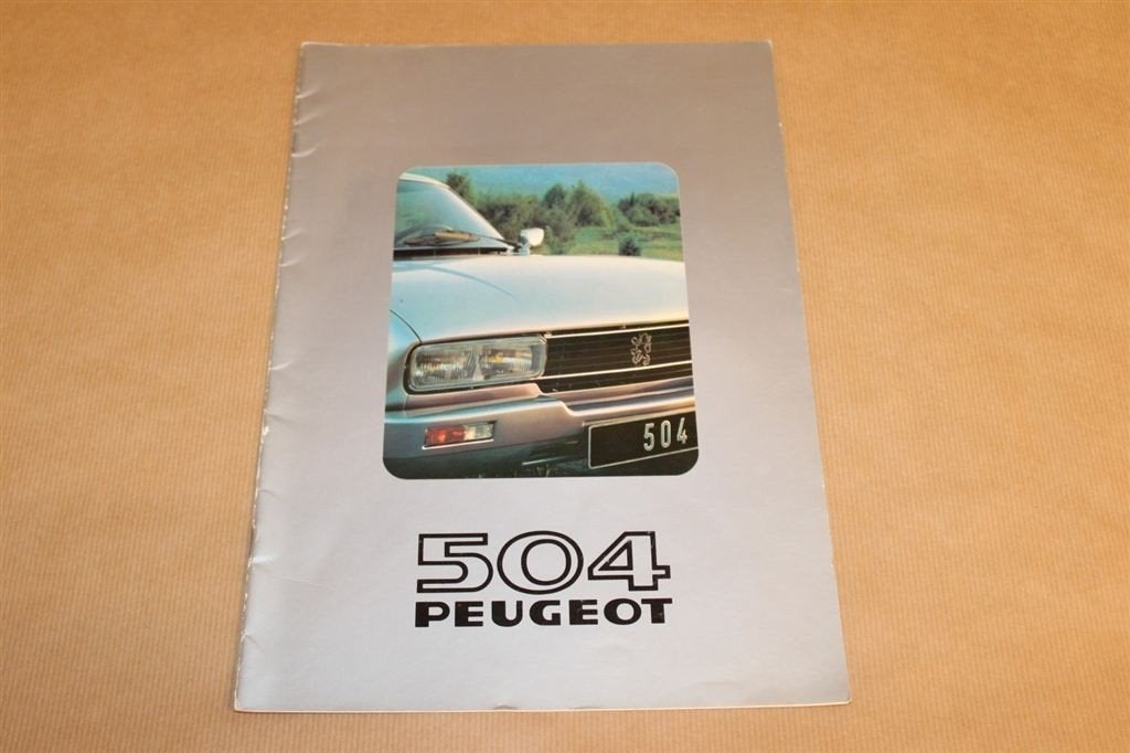 Zeldzame brochure - Peugeot 504 coupé en cabriolet 1980, Ophalen of Verzenden, Zo goed als nieuw, Peugeot