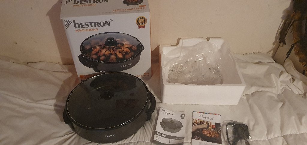 te koop bestron fun cooking party en & snack pan xl nieuw, 3 tot 4 liter, Ophalen of Verzenden, Nieuw, Uitneembare binnenpan