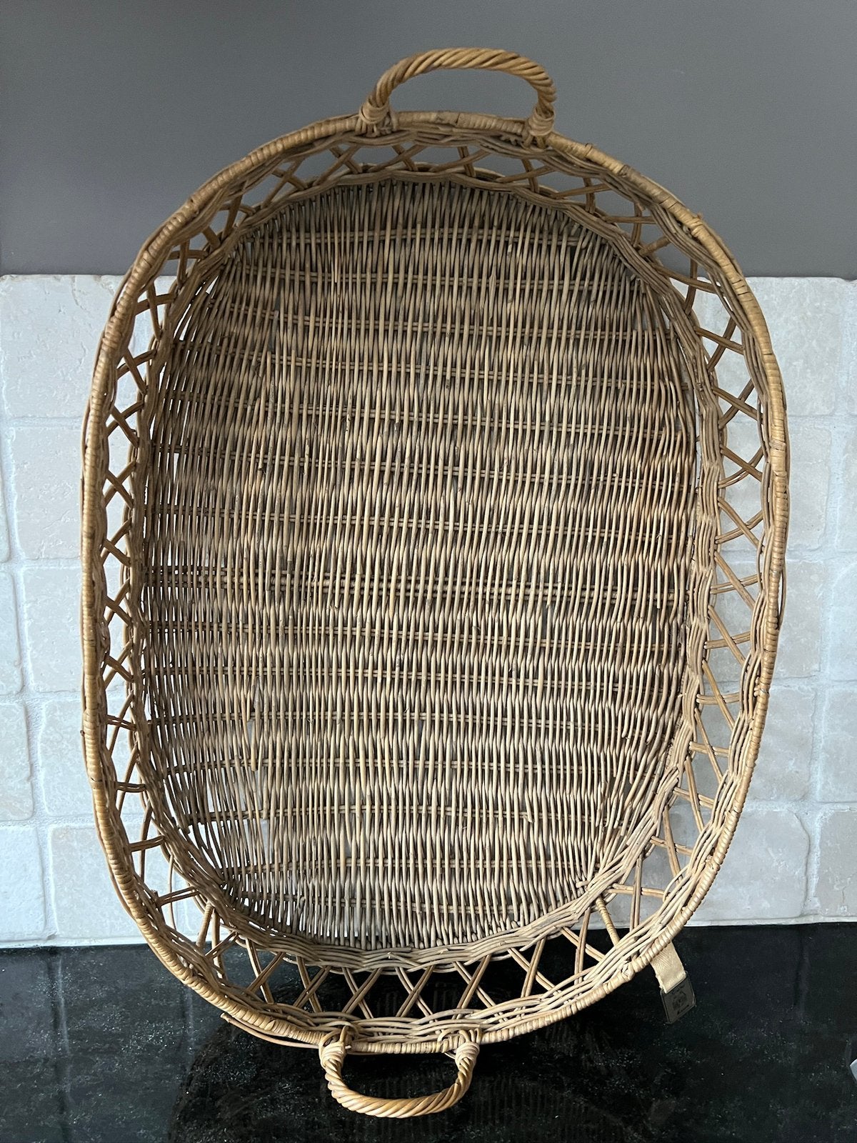 Riviera maison dienblad, Huis en Inrichting, Woonaccessoires | Dienbladen, Ophalen of Verzenden, Zo goed als nieuw, Rond, Hout