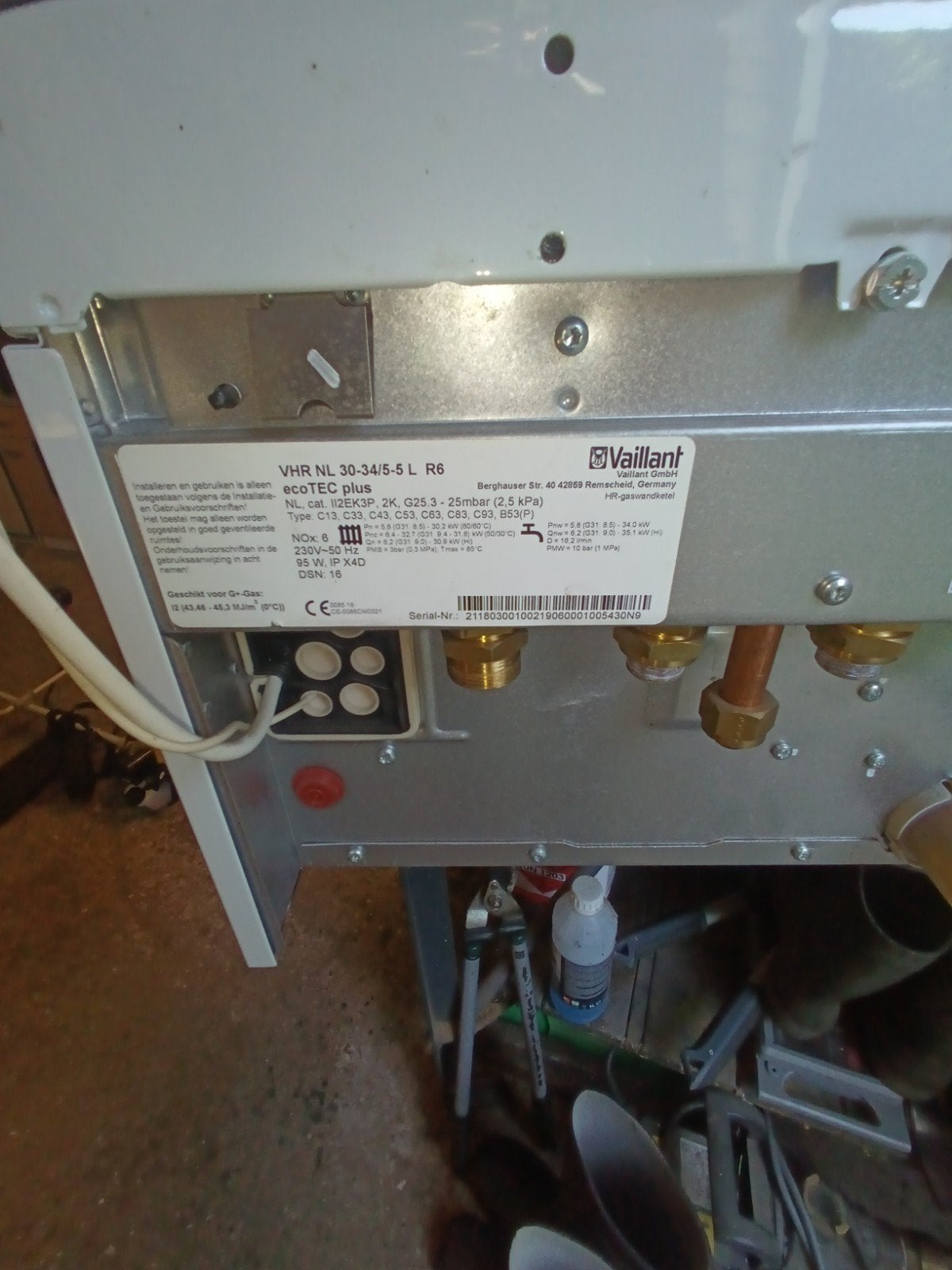 Vaillant  verwarmings  muur ketel, Ophalen, Minder dan 60 cm, Cv-ketel of Combi-ketel, 30 tot 80 cm