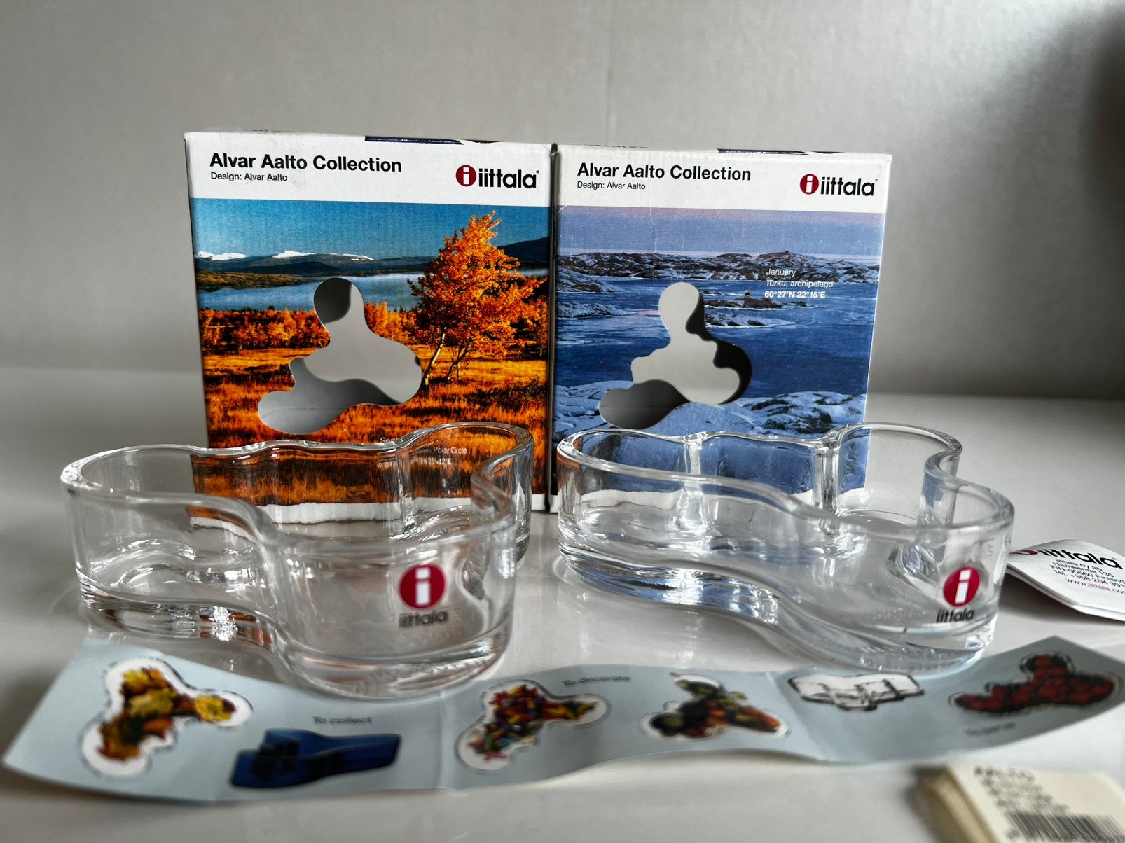 2 Iittala Fins Design Savoy Schaal Transparant Aalto 10x10, Schaal, Nieuw, Ophalen of Verzenden, Glas