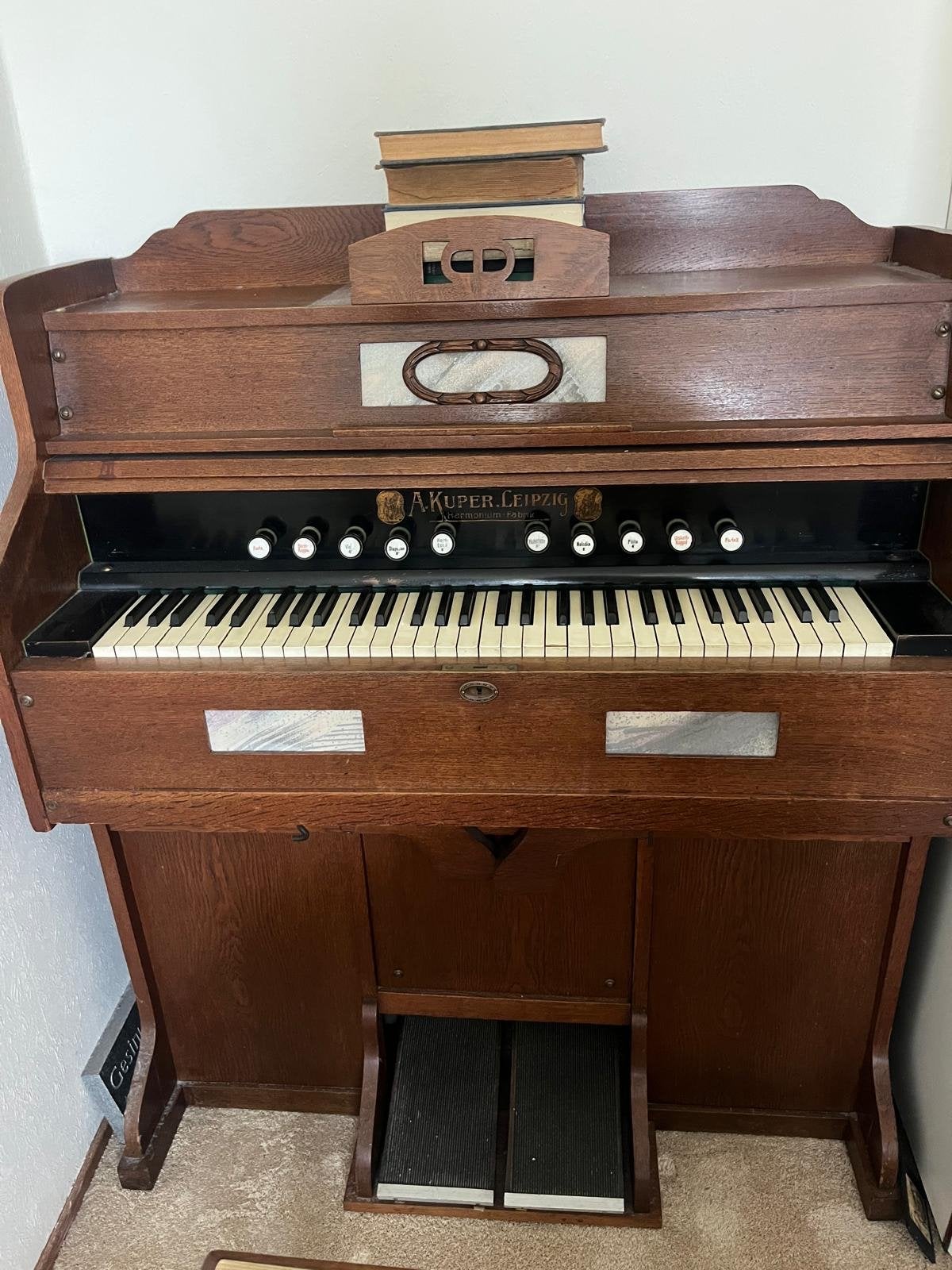 Antiek Harmonium A. Kuper Leipzig - Prachtig Instrument, Muziek en Instrumenten, Orgels, Ophalen, Gebruikt, 1 klavier, Harmonium
