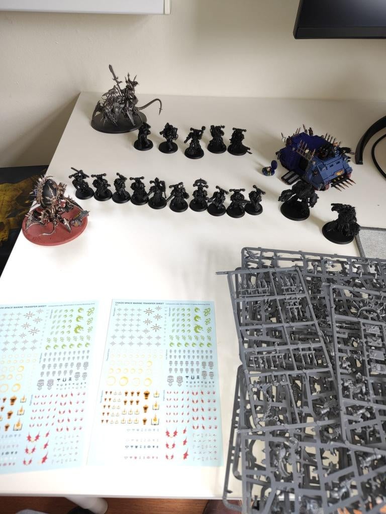 Chaos Space Marines Army – 800 pts – Warhammer 40K, Ophalen of Verzenden, Zo goed als nieuw, Groter dan 1:32