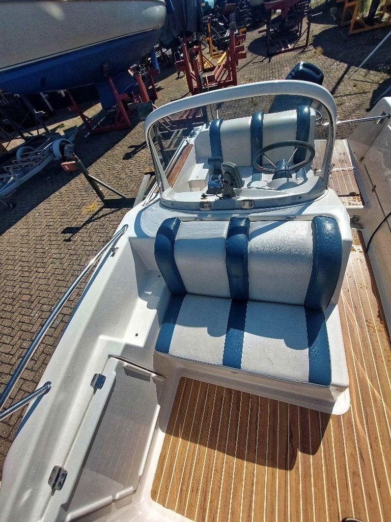 : 2005 Quicksilver commander 500 met Mercury 60pk ELPT, Ophalen, 60 pk, Gebruikt, Met afstandsbediening