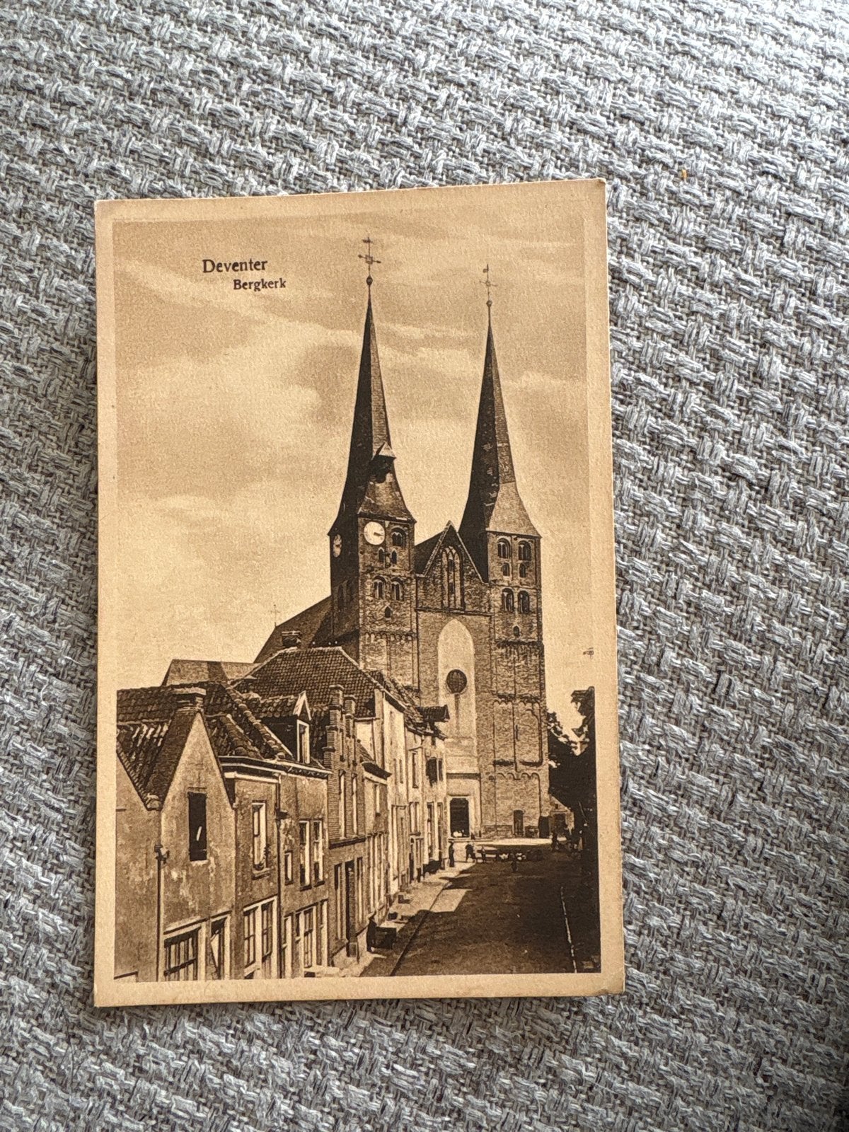 Ongelopen Ansichtkaart Deventer Bergkerk, Ophalen of Verzenden, Voor 1920, Ongelopen, Overijssel
