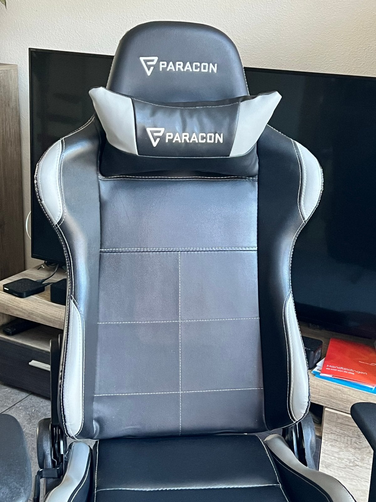 Paracon Rogue Gaming Stoel - Grijs/Zwart, Ophalen, Gebruikt, Grijs, Gaming bureaustoel