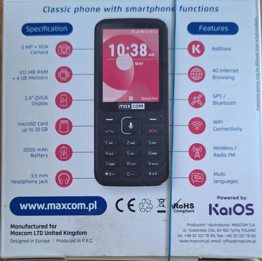 Senioren telefoon.MaxCom MK 241, Ophalen of Verzenden, 3 tot 6 megapixel