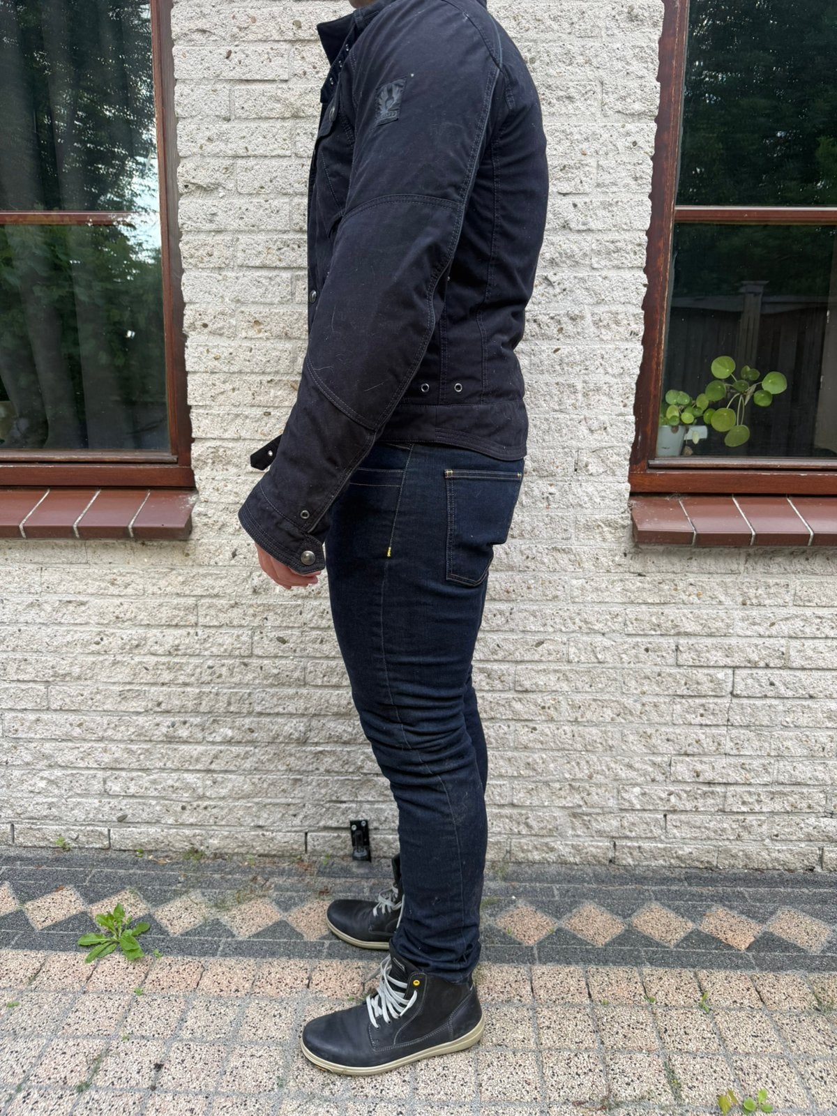 Draggin motorjeans maat 34 donkerblauw, beschermende voering, Motoren, Draggin jeans, Heren, Ophalen of Verzenden, Broek | textiel