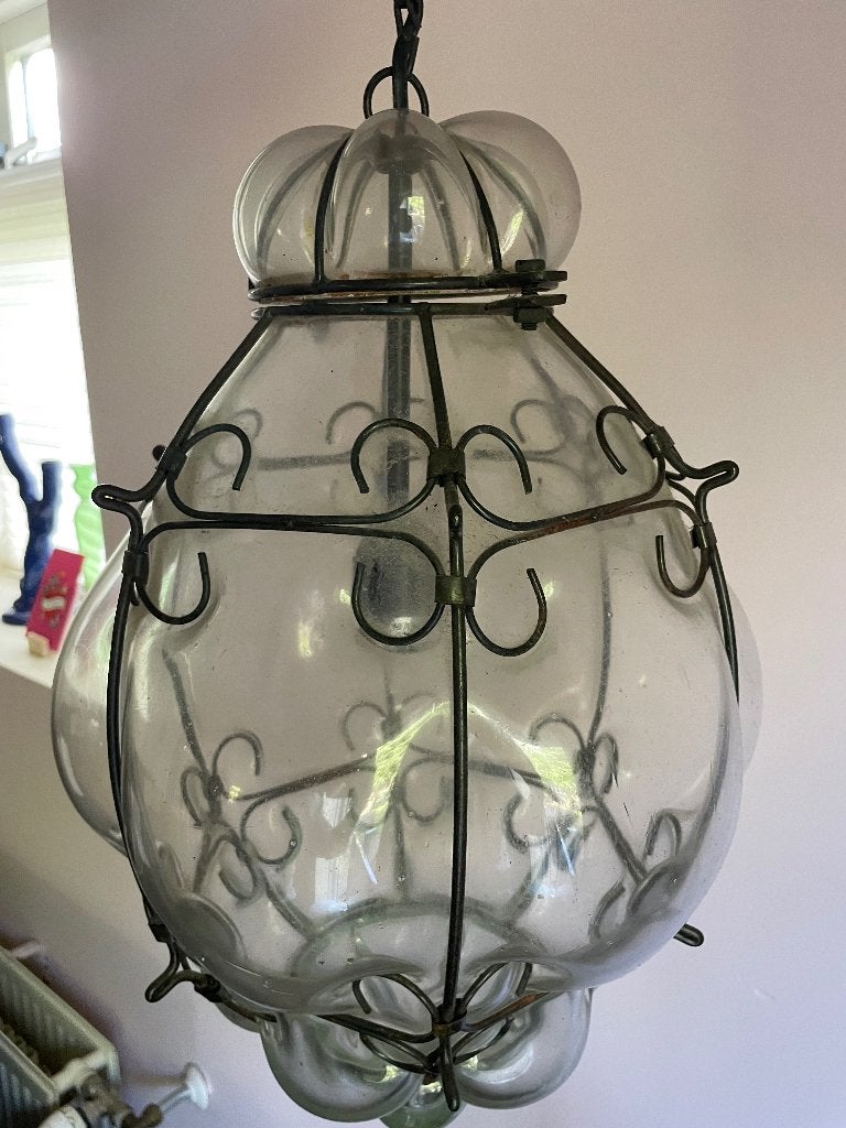 Hanglamp glas Venetiaans, Ophalen, Gebruikt, Glas, 50 tot 75 cm