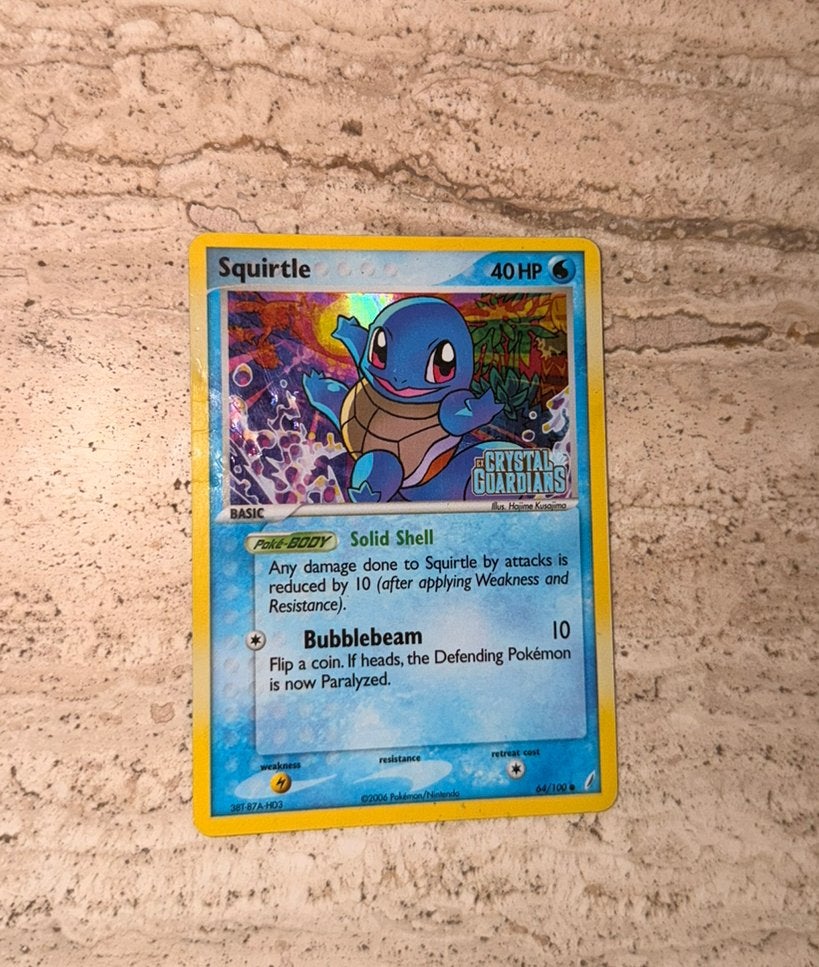 Pokémon - Squirtle 64/100 (EX Crystal Guardians 2006), Ophalen of Verzenden, Gebruikt, Losse kaart
