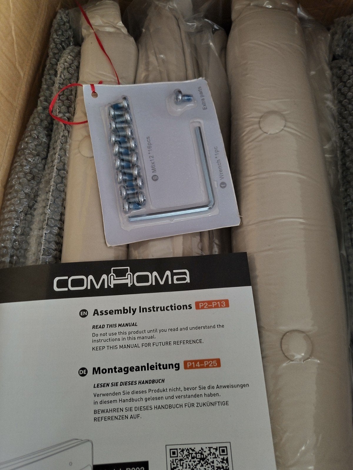 ComHoma Futon Slaapbank - Nieuw in doos, Ophalen, Modern, Compact, Eenpersoons, Minder dan 75 cm