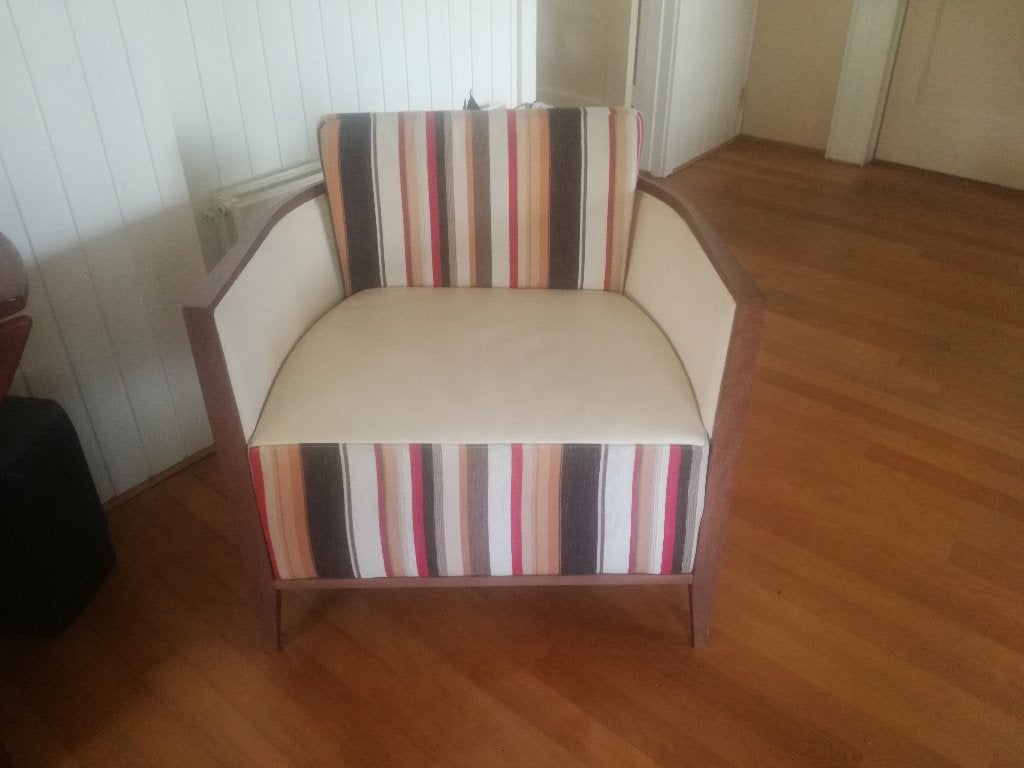 Fauteuil ~ Tekhne srl ~ Waves 201., Ophalen, Gebruikt, Leer, 75 tot 100 cm
