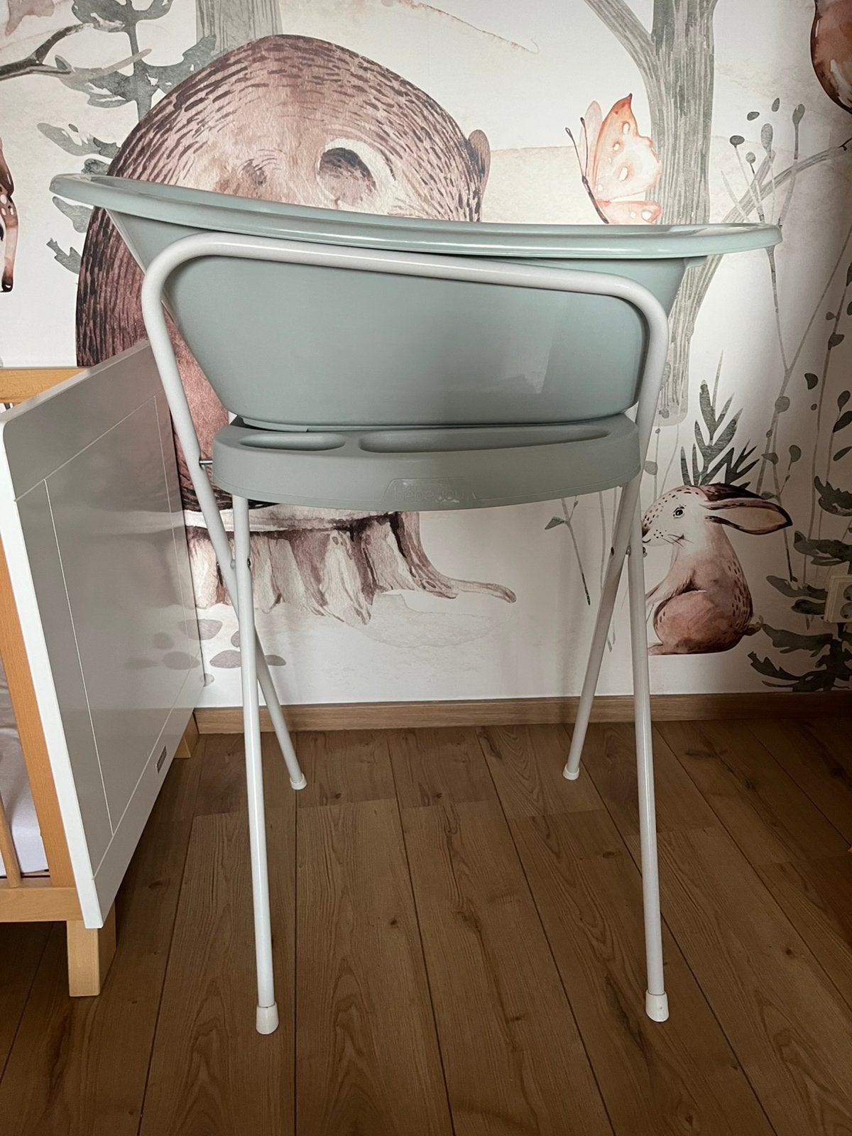 Bebe-jou bad mint groen met badstandaard, Ophalen, Zo goed als nieuw, Badje, Bébé-jou