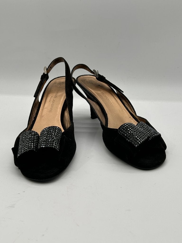 Charles Jourdan, maat 39 elegante slingback sandaaltjes, Kleding | Dames, Zwart, Charles Jourdan, Zo goed als nieuw, Sandalen of Muiltjes