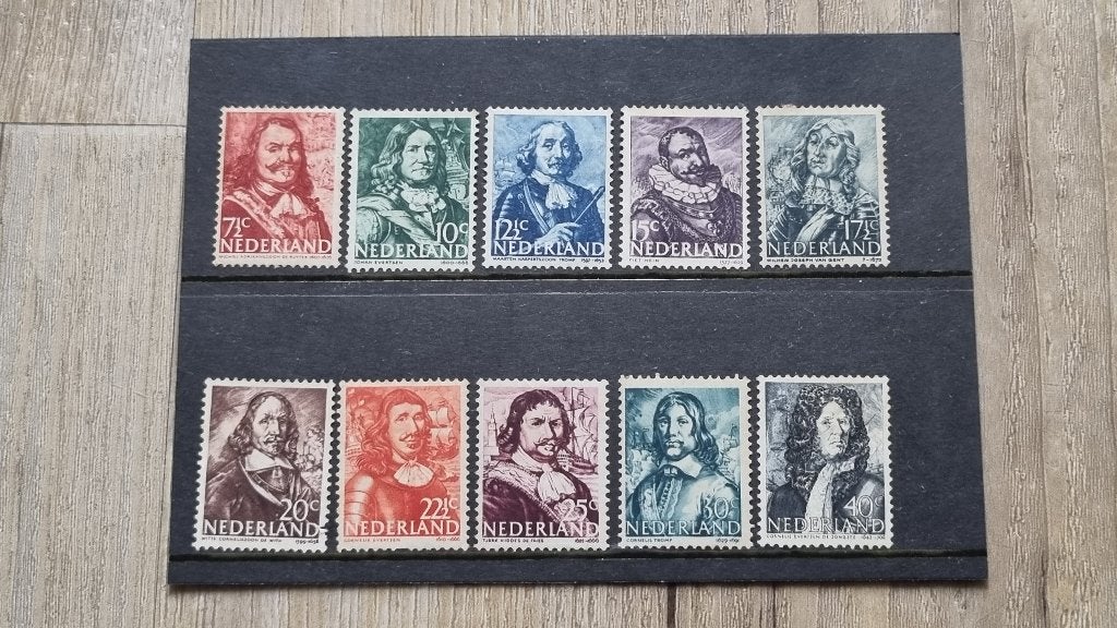 Postzegels Nederland postfris 1943-1944 Zeehelden 412-421, Postzegels en Munten, Postzegels | Nederland, Ophalen of Verzenden