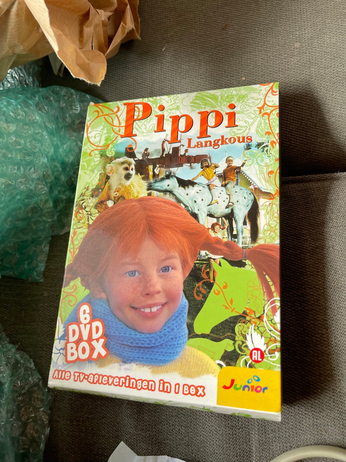 Pippi Langkous - 6 DVD Box - Alle TV-afleveringen, Cd's en Dvd's, Gebruikt, Alle leeftijden, Nederlands, Tv-serie